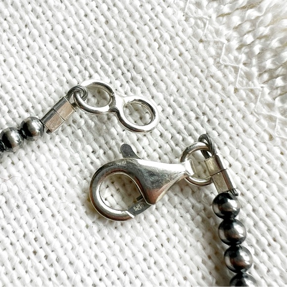 STERLING SILVER Southwestern Navajo Pearl Style Pink Conch 16” Y Lariat Necklace - Picture 7 of 7